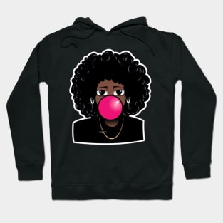 Big Curly Afro Natural Hair Black Woman Hoodie